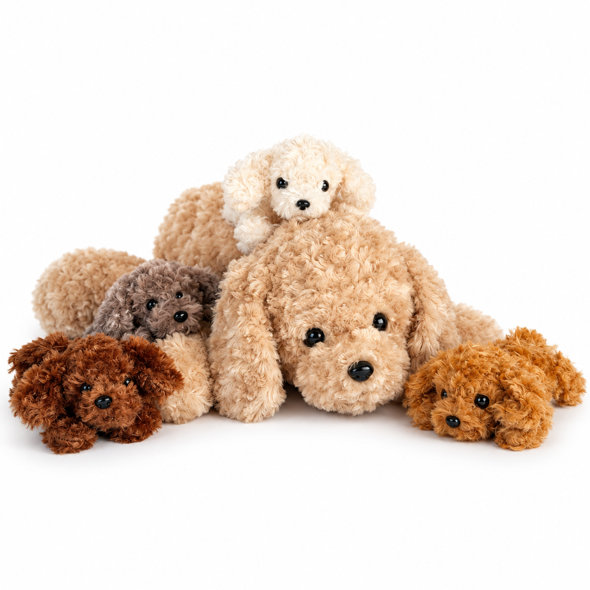 Puppy Plush Mommy with 4 Babies