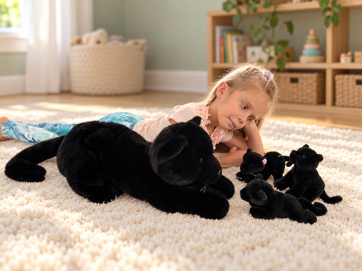 Puma Plush Mommy with 3 Babies
