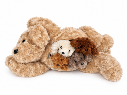 Puppy Plush Mommy with 4 Babies