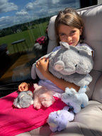 Hippo Plush Mommy with 4 Babies
